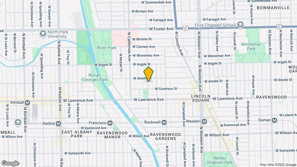 4869 N Washtenaw Ave Map and Location Details