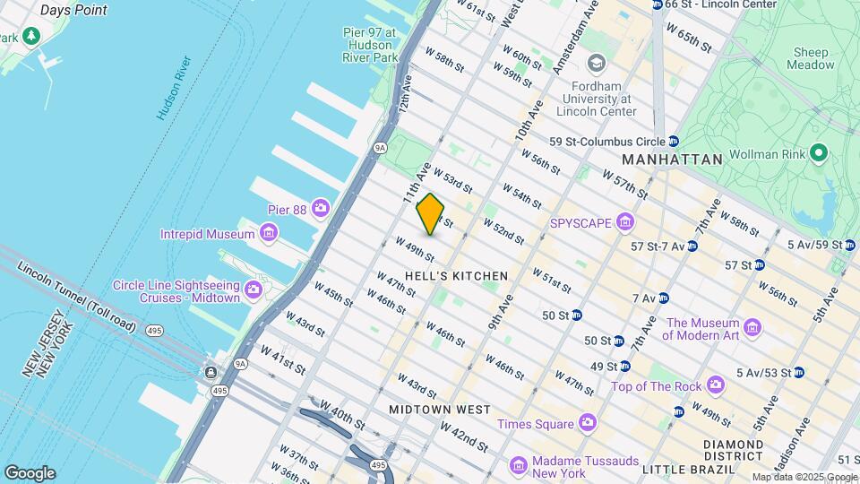 520-522 W 50th St Mapa y Detalles de la Ubicación