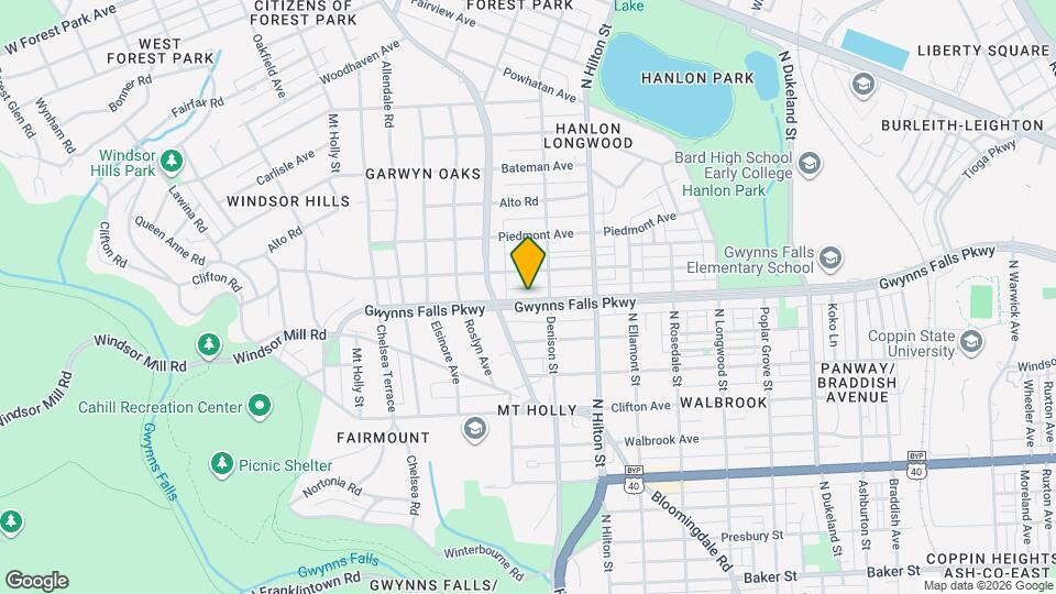 3412 Gwynns Falls Pkwy Map and Location Details