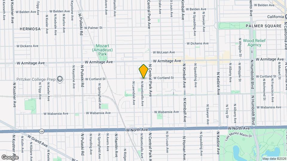 1851 N Monticello Ave, Unit FL1 Map and Location Details