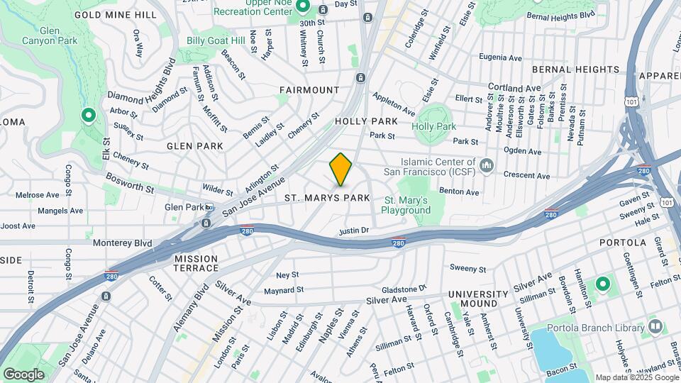 3983 Mission St Map and Location Details