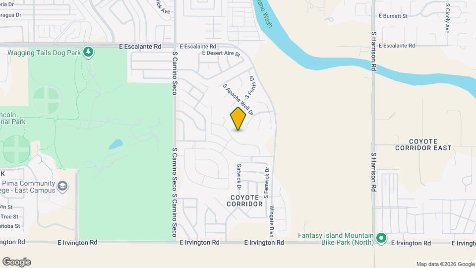 9020 E Pantano Bluff Dr Map and Location Details