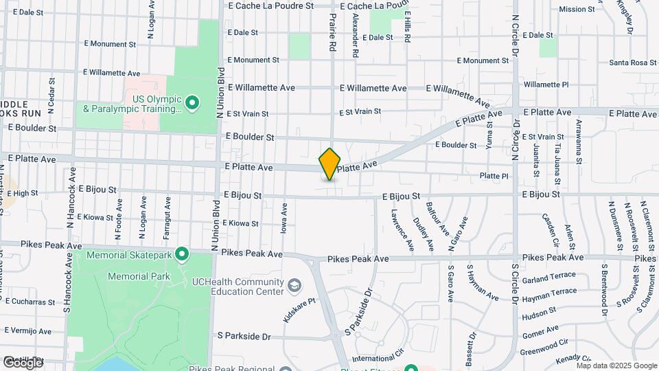 2241 E Platte Ave Map and Location Details