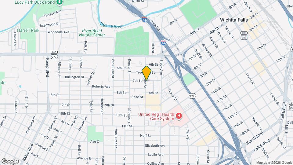 701 Baylor St Mapa y Detalles de la Ubicación