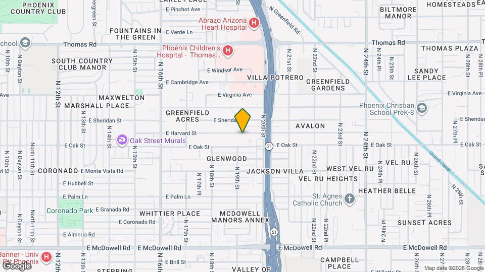 1911 E Harvard St Map and Location Details