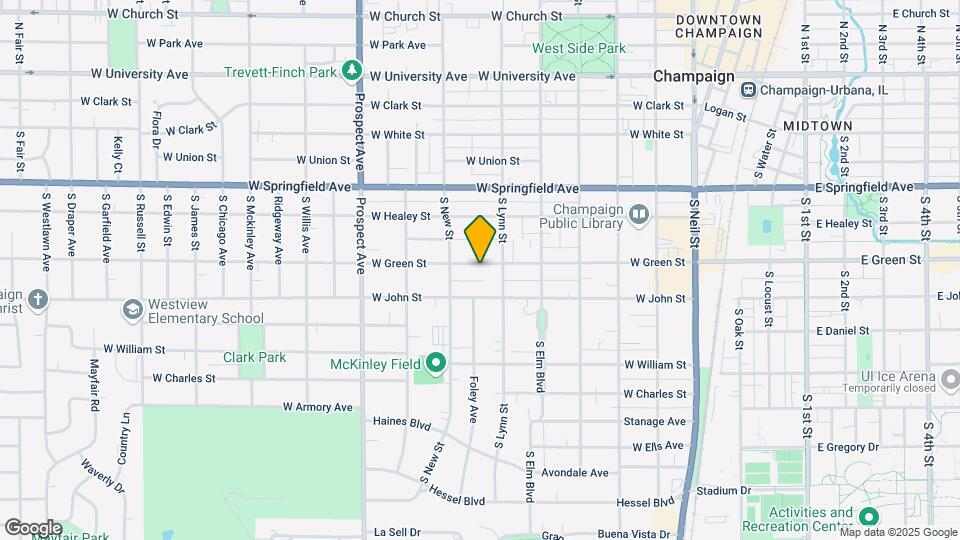 607 W Green St Mapa y Detalles de la Ubicación