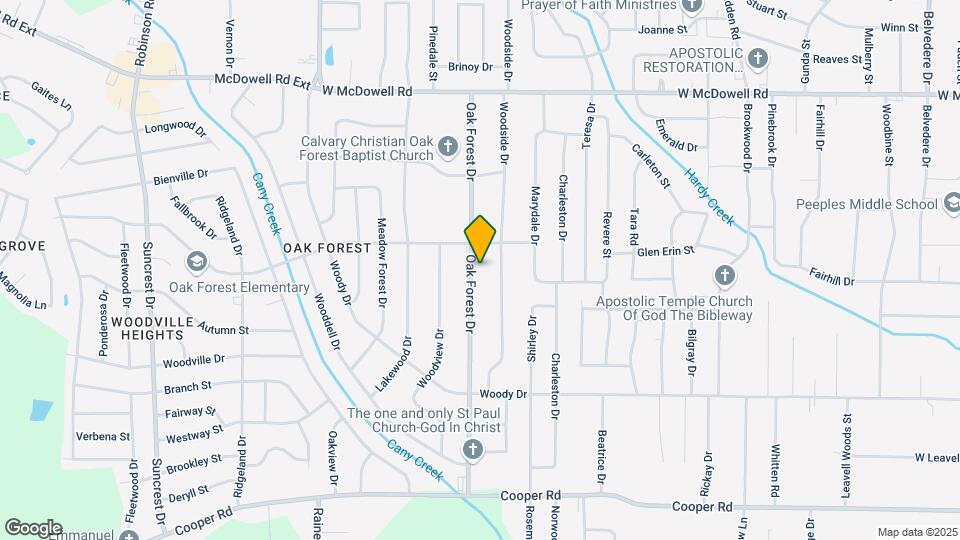 3030 Oak Forest Dr Mapa y Detalles de la Ubicación