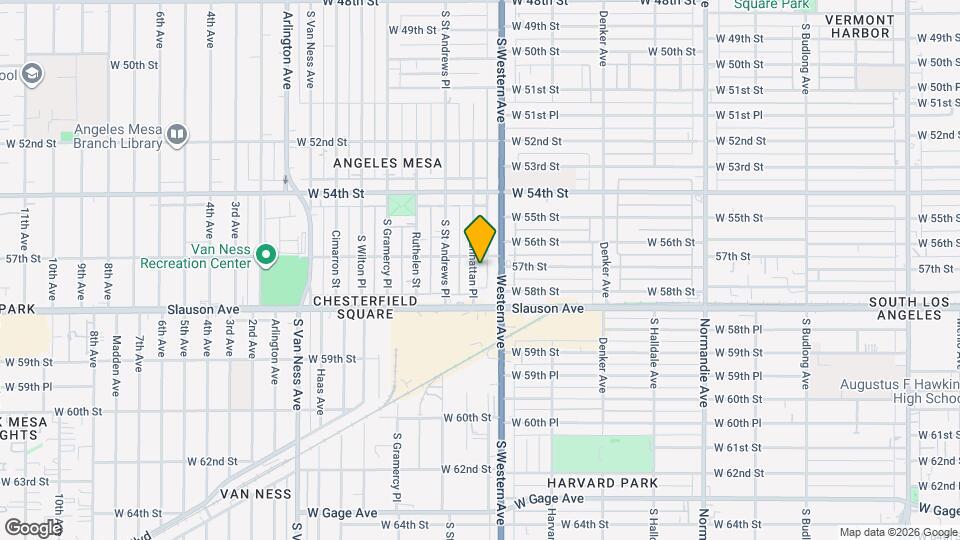 5714 S Manhattan Pl, Unit 5714 S Manhattan Pl. Rear Map and Location Details