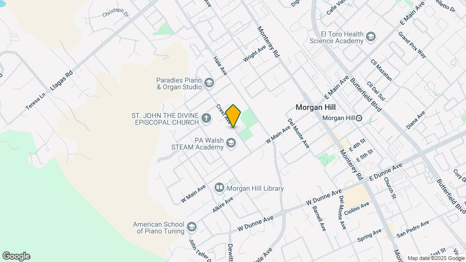 Crest Avenue Mapa y Detalles de la Ubicación