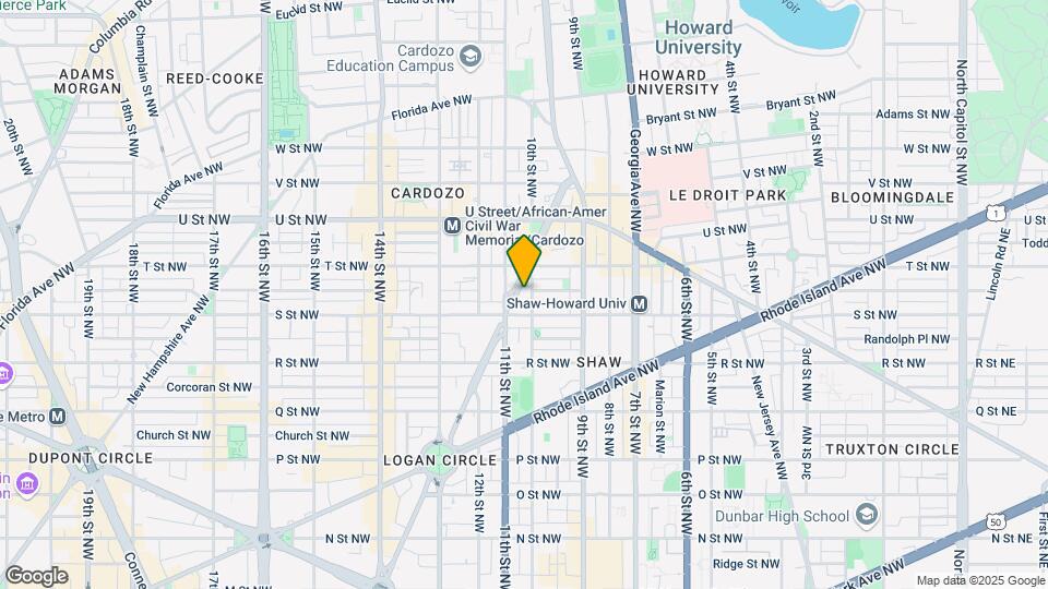 1819 Vermont Ave NW Map and Location Details