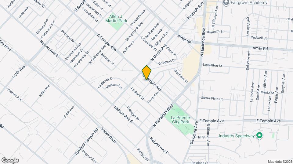 15246 Temple Ave Map and Location Details