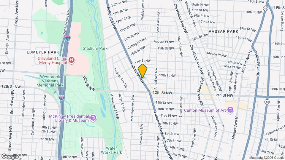 1248 Fulton Rd NW Map and Location Details