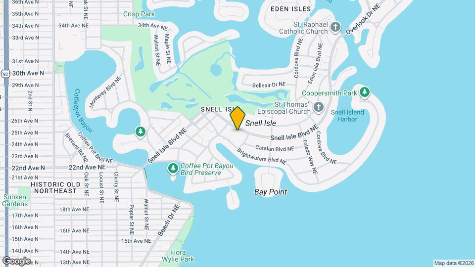 845 Snell Isle Blvd NE Map and Location Details