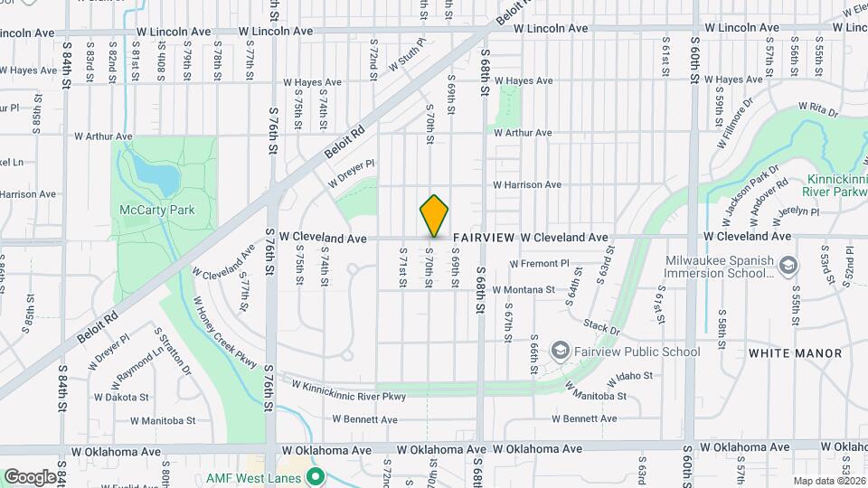 6931 W Cleveland Ave, Unit Upper Map and Location Details