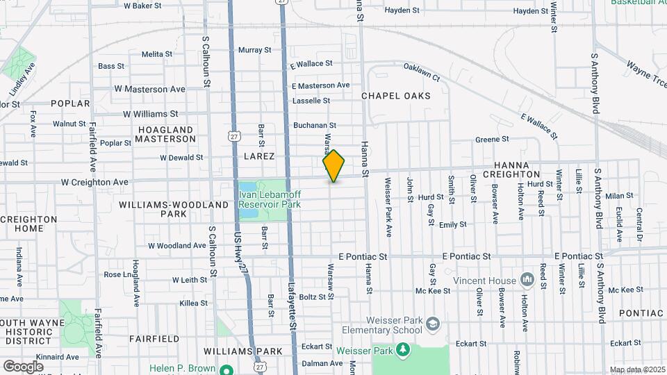 2309 Warsaw St Map and Location Details