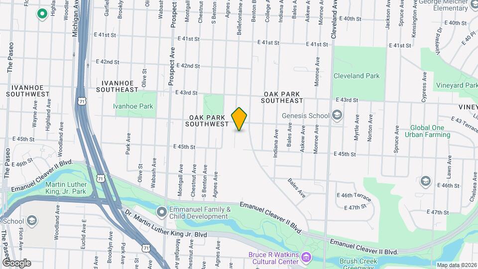4421 Bellefontaine Ave Map and Location Details