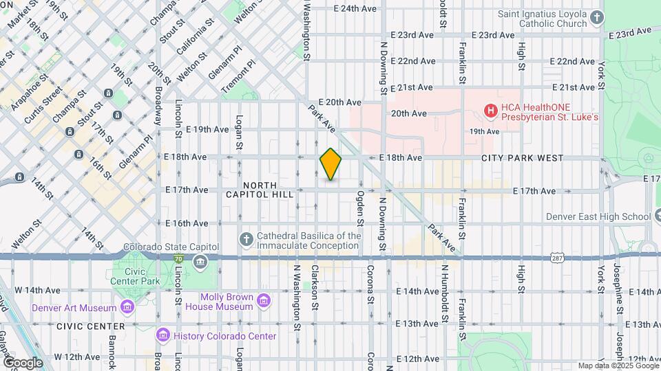 837 E 17th Ave Map and Location Details