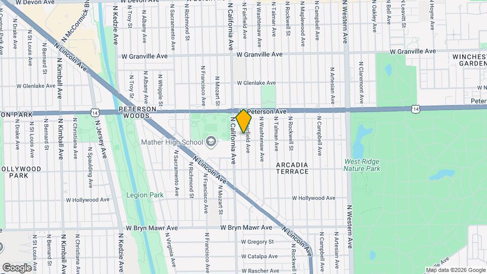 5904 N Fairfield Ave Map and Location Details