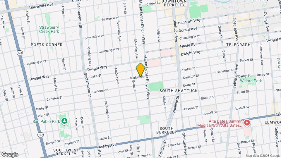1826 Parker St Map and Location Details