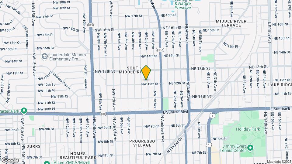 1205 NW 2nd Ave Map and Location Details