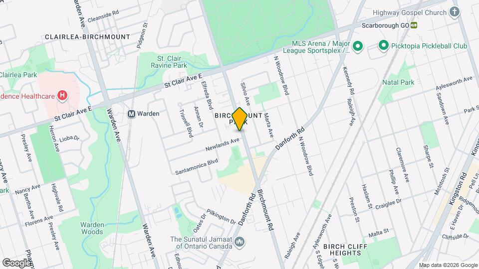 528 Birchmount Rd Map and Location Details