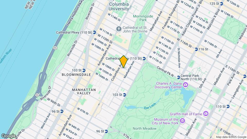 66 W 107th St Mapa y Detalles de la Ubicación