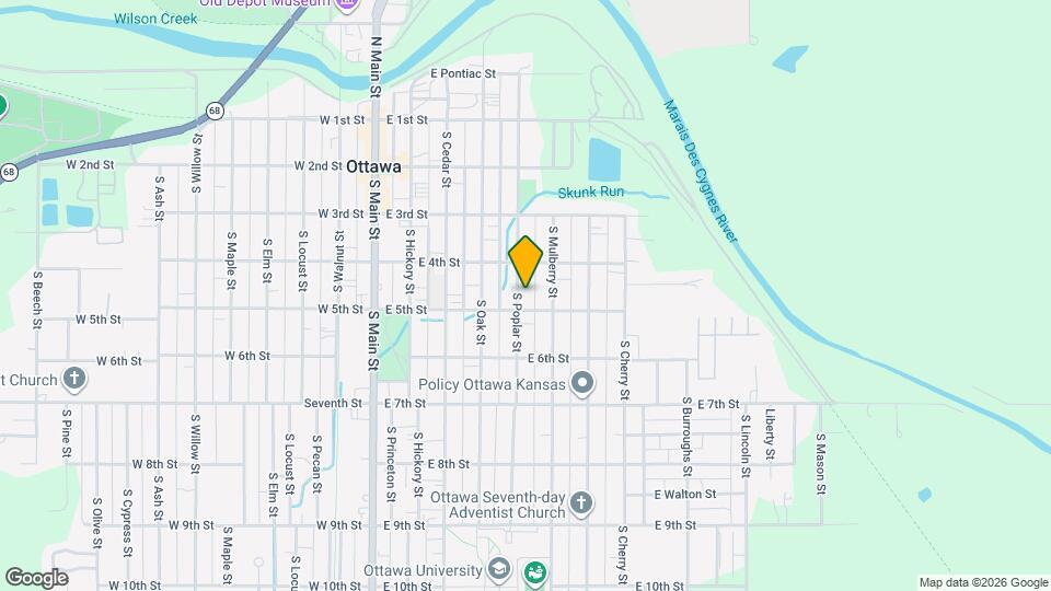 427 S Poplar St Map and Location Details