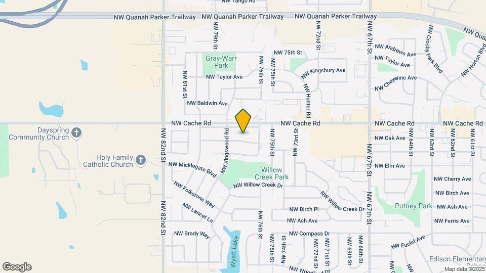 7507 NW Wycliffe Ln Map and Location Details
