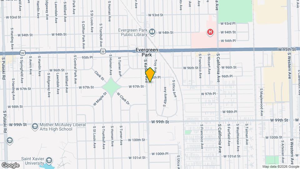 9655 S Kedzie Ave Map and Location Details