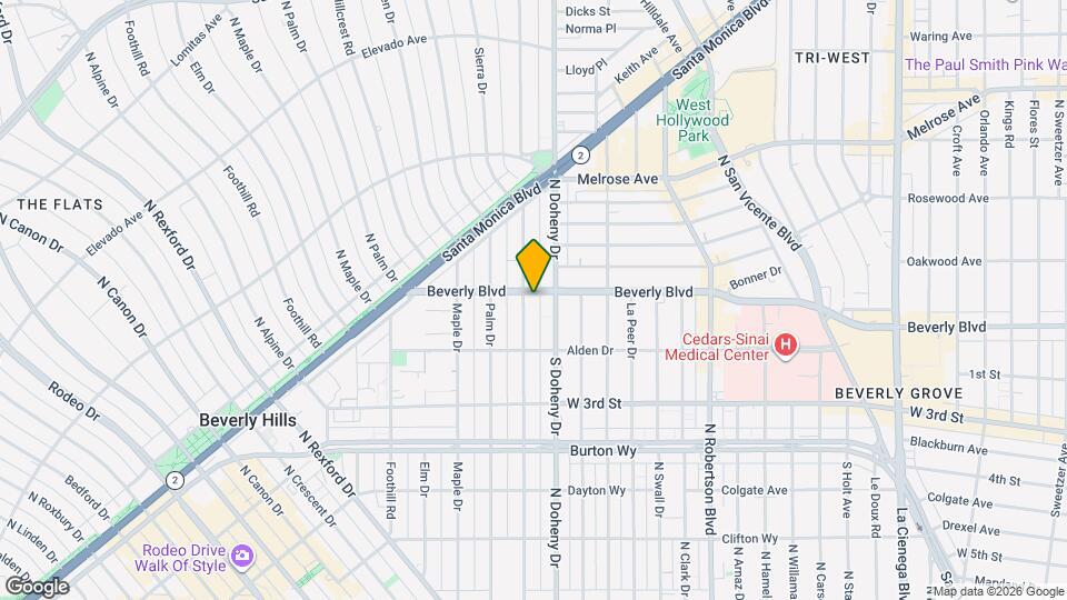 9120 Beverly Blvd Map and Location Details