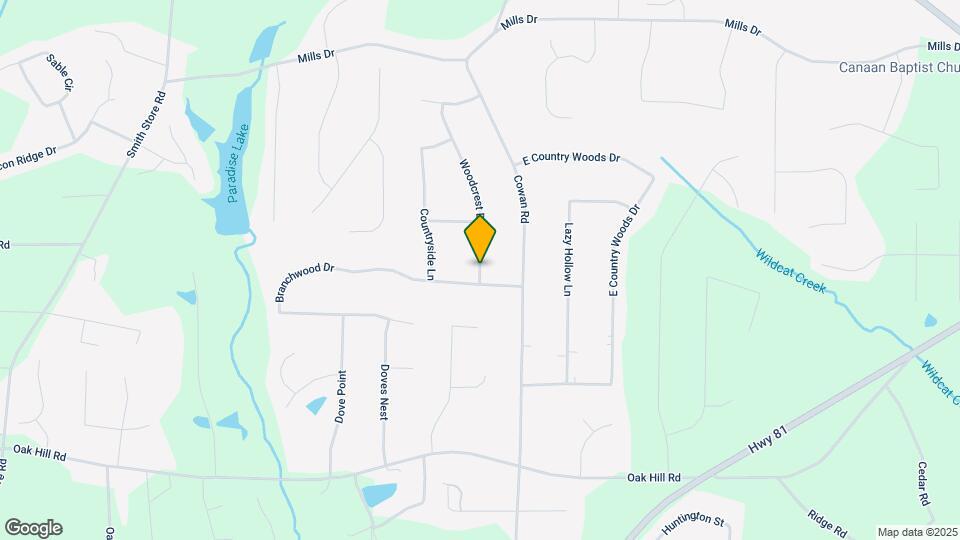 225 Woodcrest Dr Mapa y Detalles de la Ubicación