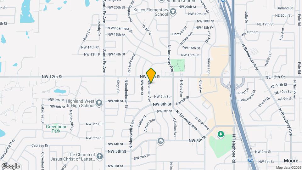 1112 N Norman Ave Map and Location Details