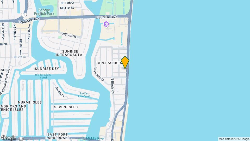 525 N Fort Lauderdale Beach Blvd Mapa y Detalles de la Ubicación