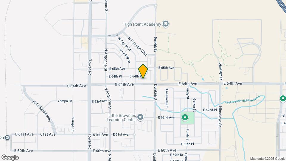 19157 E 64th Ave Map and Location Details