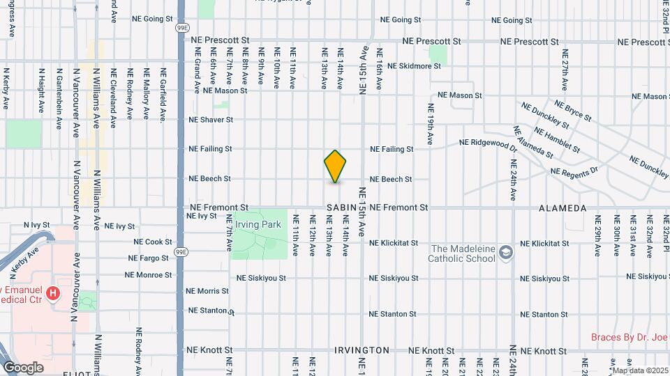 3619 NE 14th Ave Map and Location Details