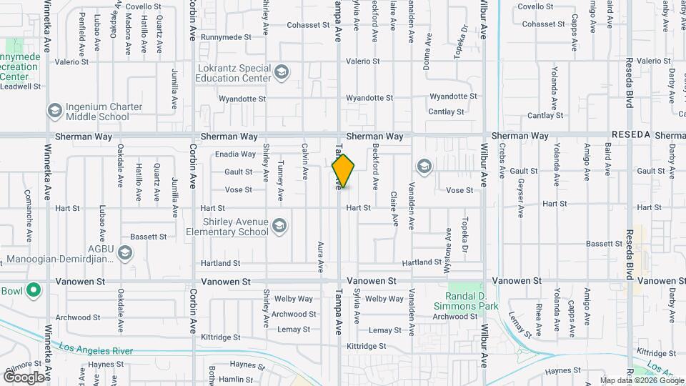 7026 Tampa Ave Map and Location Details