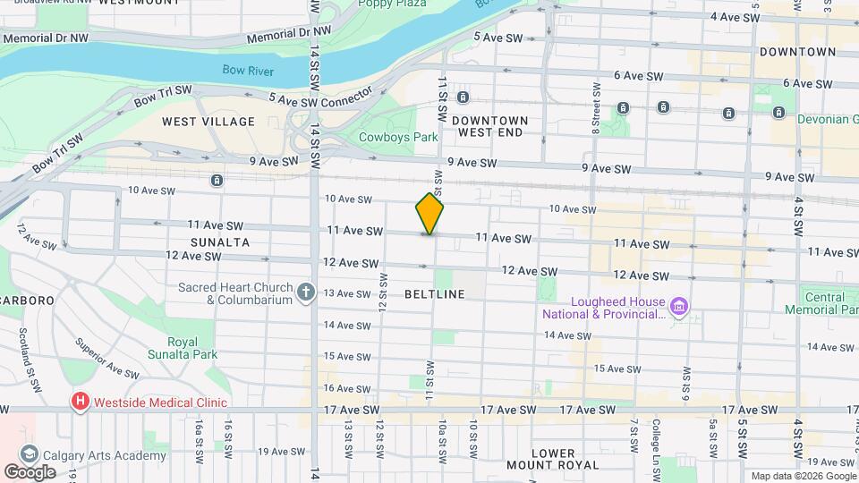 1207 11 Av SW Map and Location Details