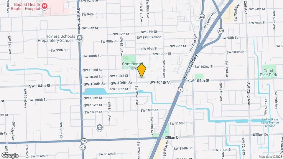 8161 SW 104th St Map and Location Details