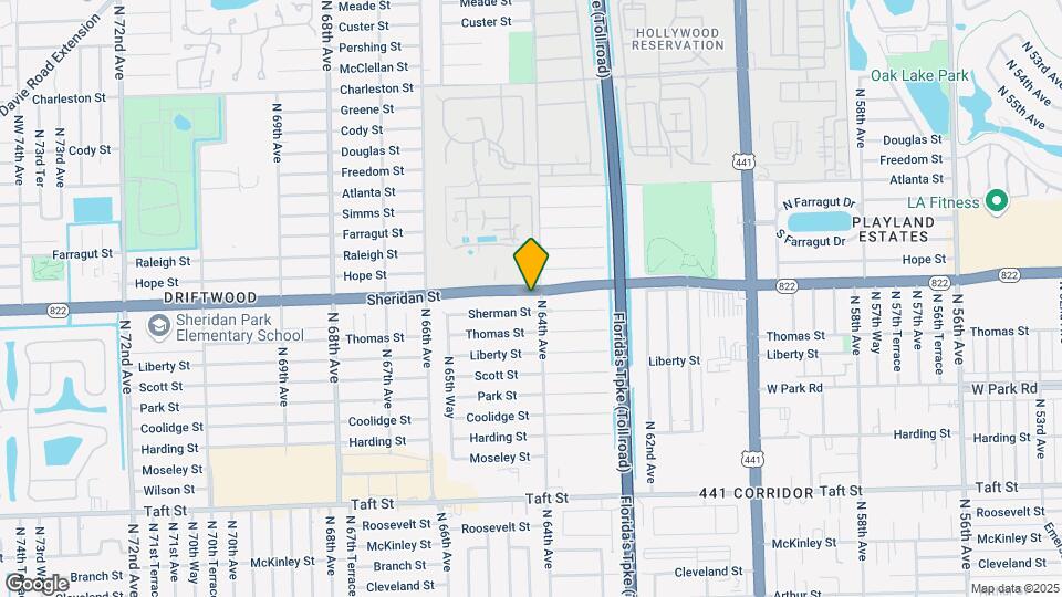 6410 Sheridan St, Unit 0 Map and Location Details