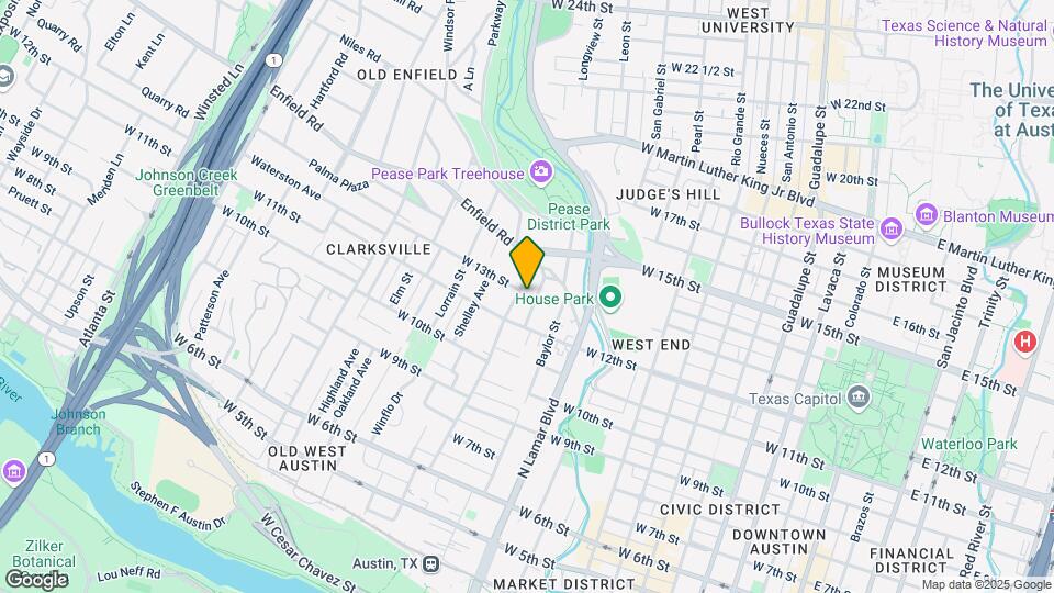 1206 Castle Hill St Map and Location Details