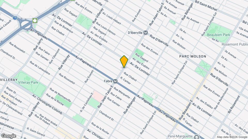 1970-1974 Jean-Talon Rue E Map and Location Details