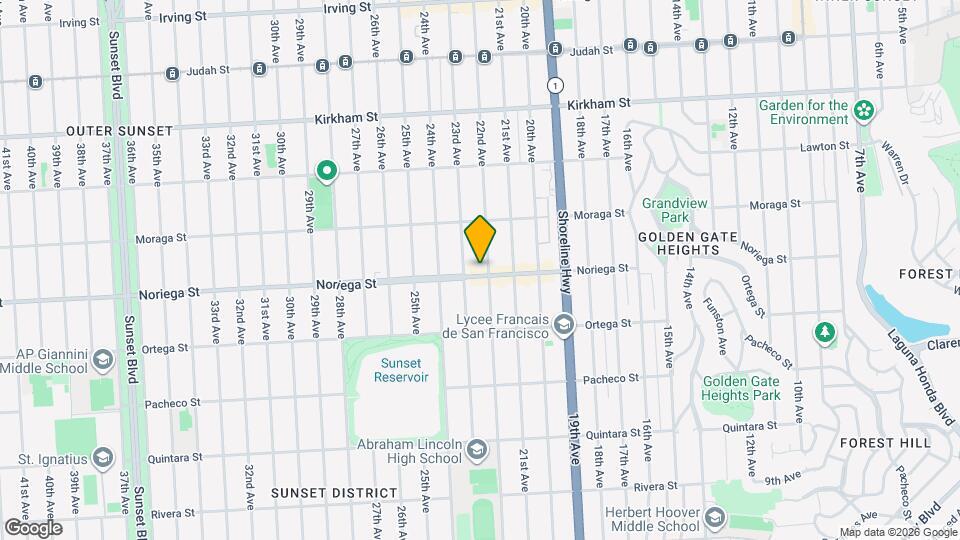 1520 Noriega St Map and Location Details