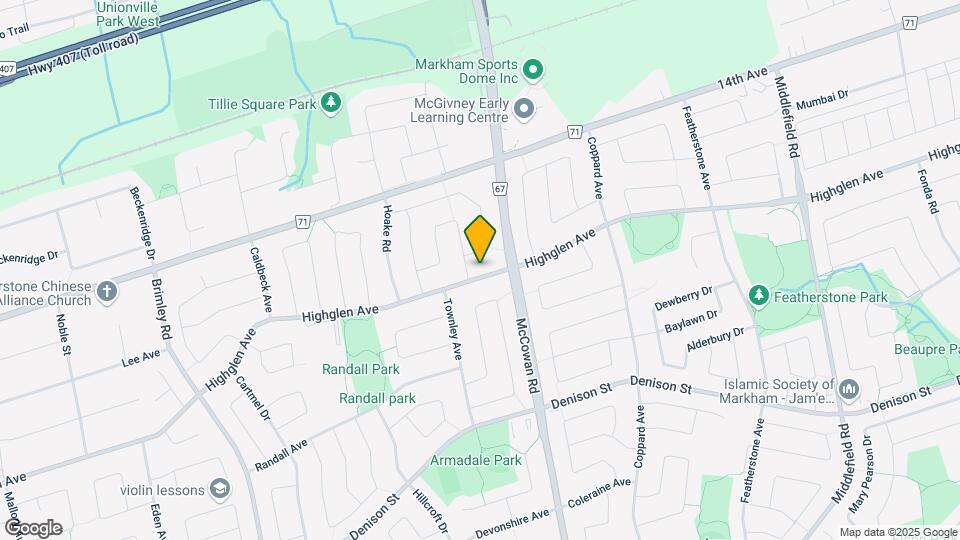 288 Highglen Ave Map and Location Details