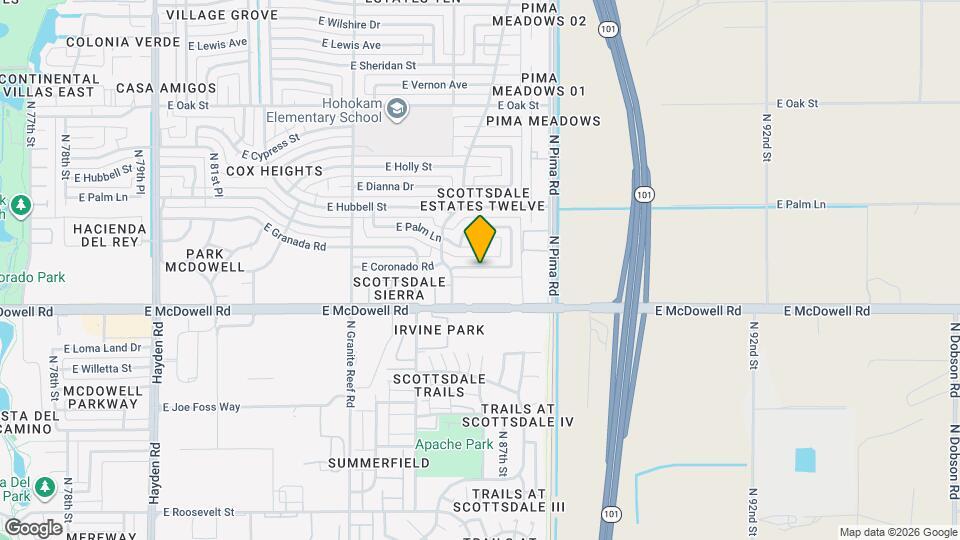 8725 E Coronado Rd Mapa y Detalles de la Ubicación