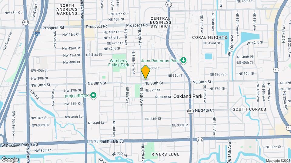 645 NE 38th St Map and Location Details