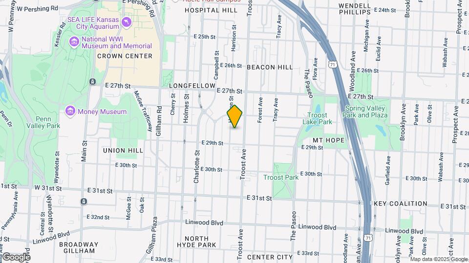 2831 Harrison St Map and Location Details