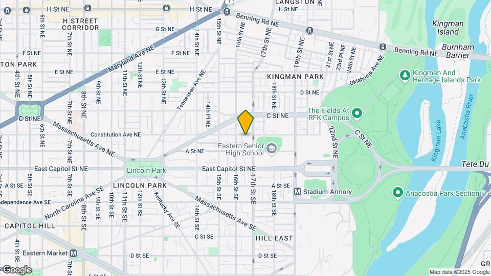 1625-1627 Constitution Ave NE Map and Location Details