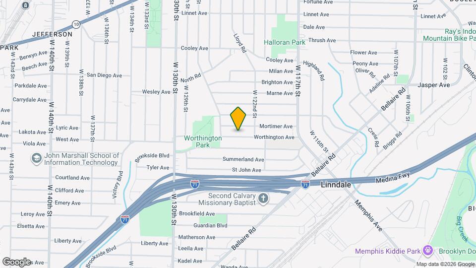 12312 Worthington Ave Mapa y Detalles de la Ubicación