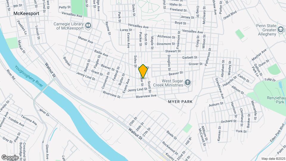 1807 Packer St Map and Location Details