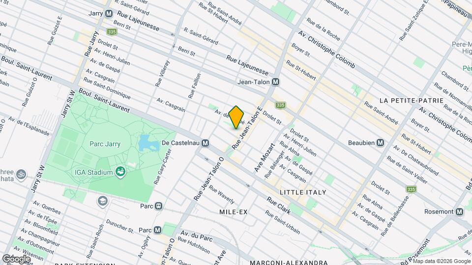 7165 Casgrain Av Map and Location Details